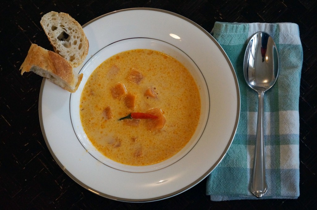 Thai Pumpkin Curry Coconut Soup – five ingredients